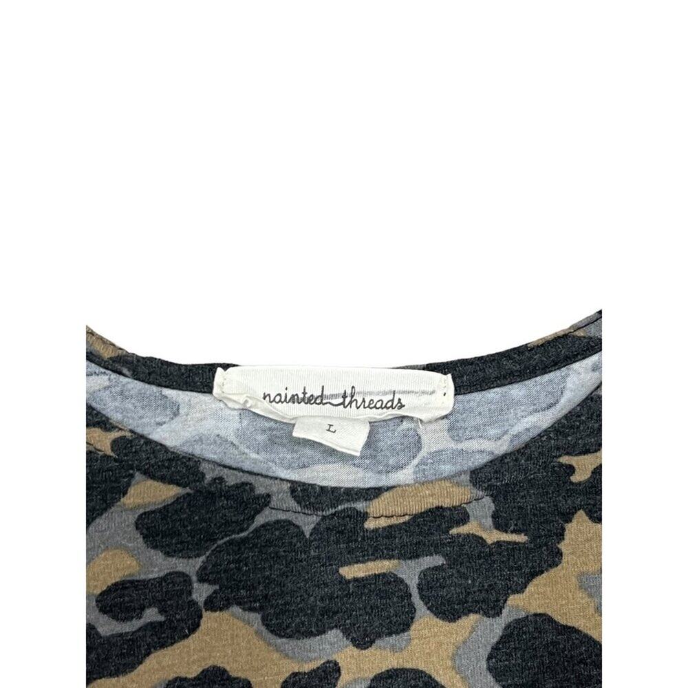 Painted Threads Size L‎ Camouflage Camo Cut-out Shoulder Top Blouse - Picture 3 of 7